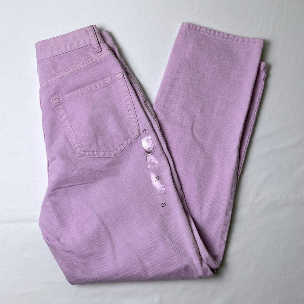 PacSun Womens High Rise Straight Button Fly Jeans Size 23/00 Lavender Purple NEW